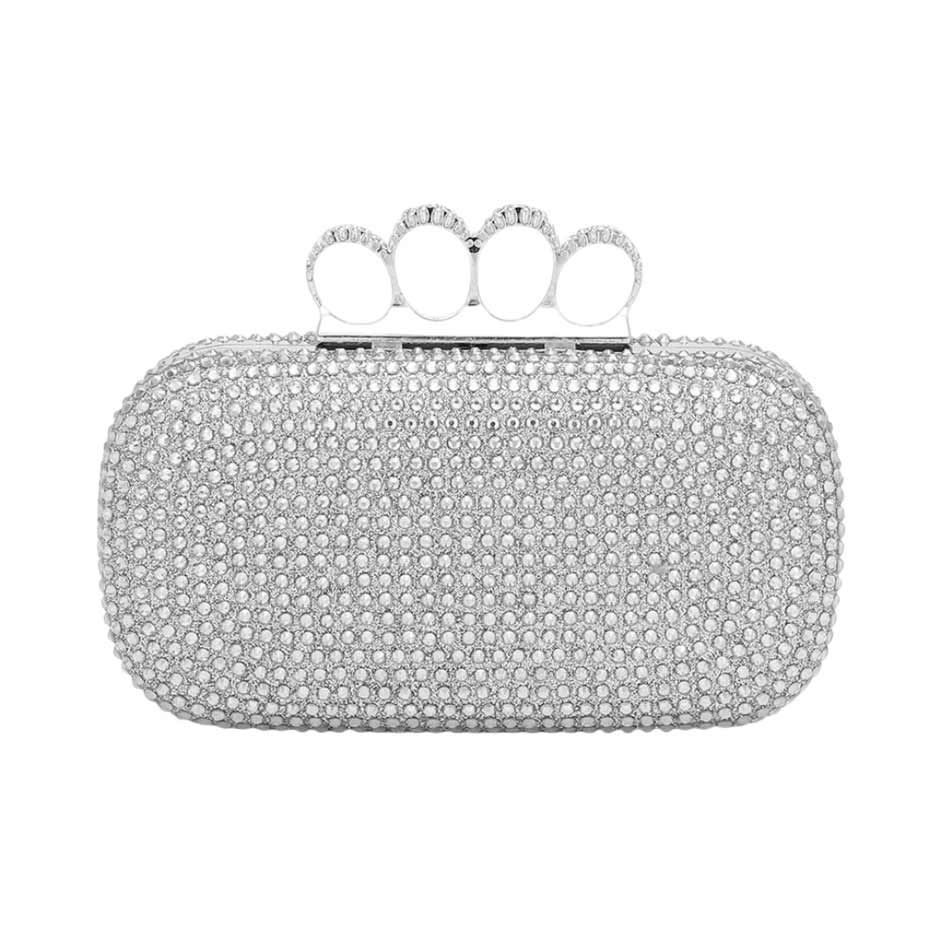 Silver Trendy Bling Rectangle Evening Clutch Crossbody Bag, is beautifully designed and fit for all special occasions & places. Its catchy and awesome appurtenance drags everyone's attraction to you at any place & occasion. Perfect gift ideas for a Birthday, Christmas, Anniversary, Valentine's Day, and all special occasions.