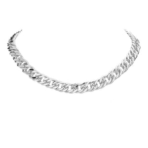 Silver Metal Chain Necklace is perfect to enhance any look. Crafted from high quality metal, its simple yet bold design makes it a timeless accessory. With its exquisite craftsmanship and sleek design, this necklace is sure to add a sophisticated. Birthday Gift, Christmas Gift, Anniversary Gift, Thank you, Just Because Gift