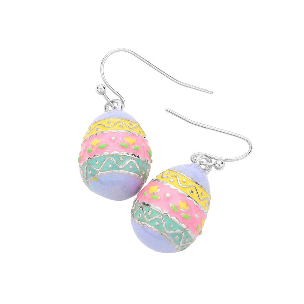 Multi Silver Enamel Easter Egg Dangle Earrings are the perfect accessory for the spring season. Made with high-quality enamel, these earrings add a pop of color to your outfit while showcasing your festive spirit. Lightweight and comfortable to wear, they are a must-have for any Easter celebration.