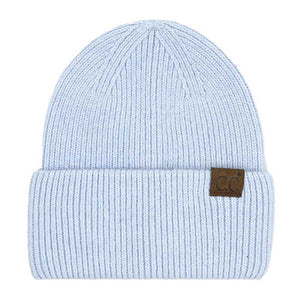 Sky Blue C.C Double Cuff Beanie Hat, Stay comfortable and stylish in any climate. This classic beanie hat is made with acrylic yarn for premium softness and warmth. The double cuff design ensures a secure, adjustable fit that keeps your head and ears warm while remaining stylish. Perfect for outdoor activities. Color: Black, Iv…