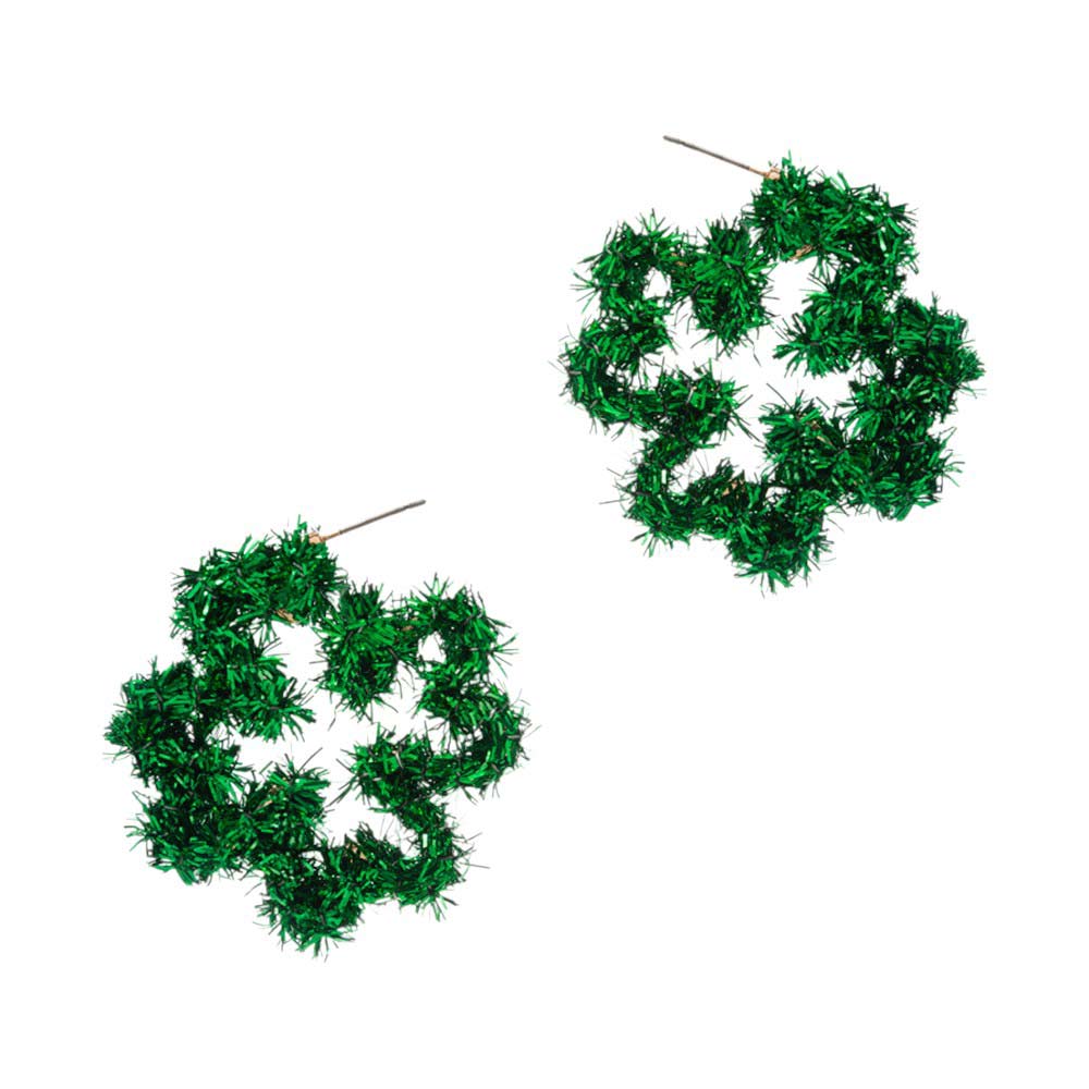 Show off your luck with our St Patricks Day Clover Earrings! Perfect for any St Patricks Day celebration, these earrings feature a unique and festive clover design. Made with high-quality materials, they add a touch of charm to any outfit. Celebrate in style with our St. Patricks Day Clover Earrings.