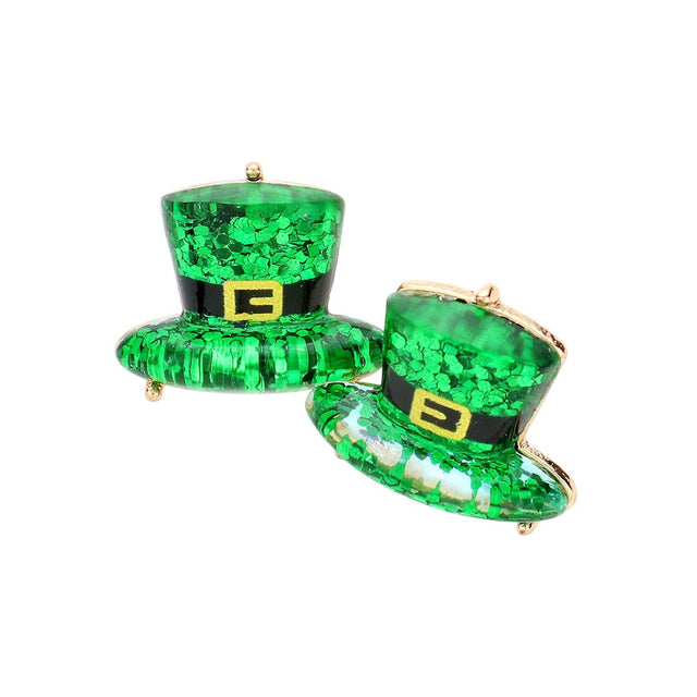 St Patrick's Day Leprechaun Hat Stud Earrings are a festive addition to any outfit. The detailed leprechaun hats are the perfect way to show off your holiday spirit. Made with high-quality materials, these earrings are both durable and stylish. Add a touch of luck to your ensemble with these fun and unique earrings. 