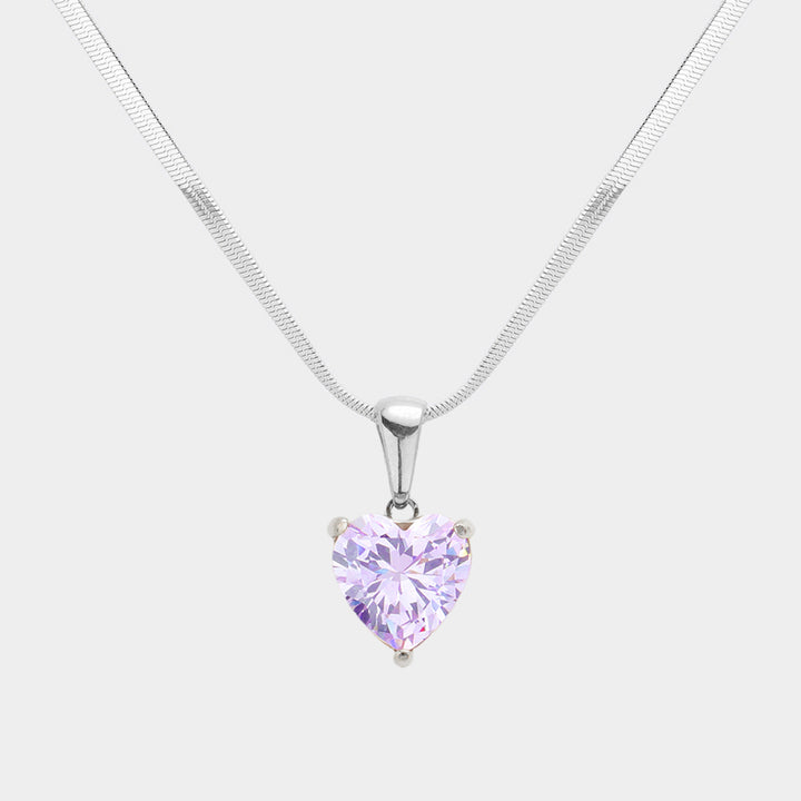 Stainless Steel CZ Heart Pendant Necklace adds a touch of sparkle and style to any outfit. Made from high-quality stainless steel, it resists tarnishing and fading. The CZ heart pendant adds a touch of glamour, making it a perfect accessory for any occasion.