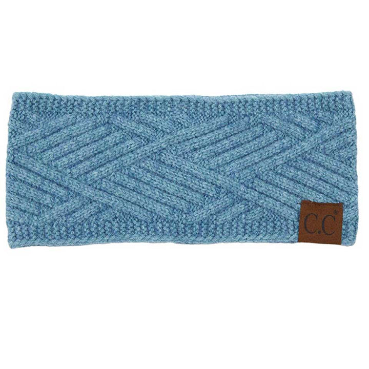 Steel Blue C.C Diagonal Stripes Criss Cross Pattern Earmuff Headband, Stay warm and stylish with this. Crafted from a soft, cozy material, this headband features an all-over criss-cross pattern for a classic, fashionable look. It also features an adjustable band to fit comfortably and securely on your head.