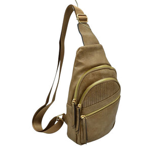 Stone Faux Leather Multi Pocket Backpack Sling Bag, is an ideal choice for everyday use. Crafted from durable faux leather, it features multiple pockets for storing your belongings and keeping them organized. Its adjustable strap allows nice fit for maximum comfort. Stay organized and stylish with this backpack sling bag.