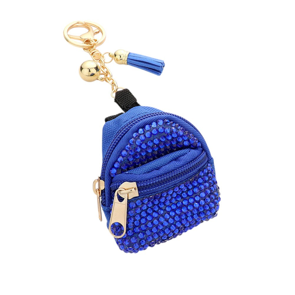 h&m mini backpack keychain Bling Studded Backpack Keychains | Bling Products | Rhinestone Keychains