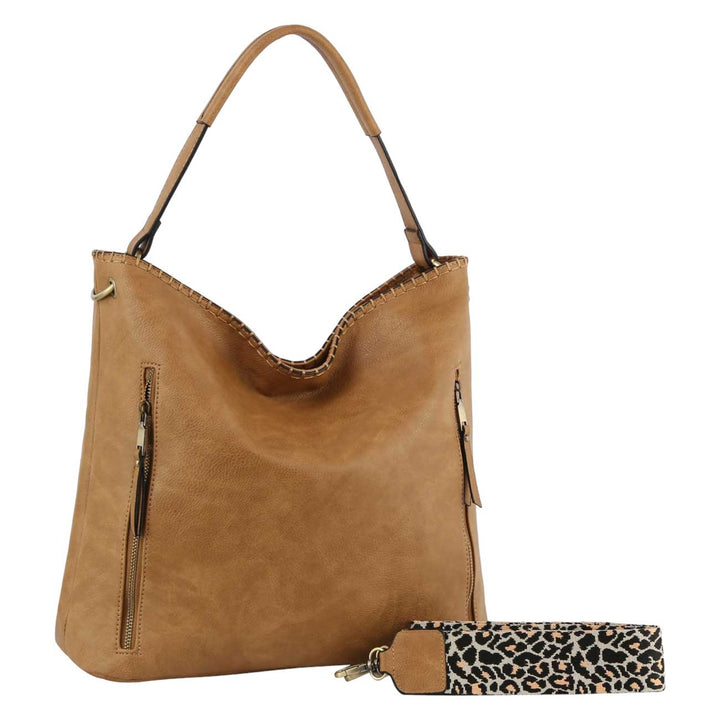 Tan Faux Leather Fashion Hobo Handbag with Guitar Strap, you can adjust according to your style can be used as crossbody. Look like the ultimate fashionista with these Hobo Handbag! Add something special to your outfit! This fashionable bag will be your new favorite accessory. Perfect Birthday Gift, Anniversary Gift, Mother's Day Gift, Graduation Gift, Valentine's Day Gift.