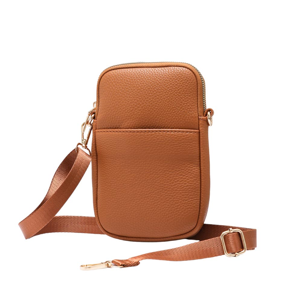 Tan Faux Leather Rectangle Crossbody Bag, This high-quality faux leather fashion crossbody features one front slip pocket and one inside slip pocket, and secured zipper closure at the top, this bag will be your new go-to! These beautiful and trendy Crossbody bag have adjustable and detachable hand straps that make your life more comfortable. This Simple fashion design crossbody bag for women keep your hands free while shopping, dating, traveling, and in outdoor sport.