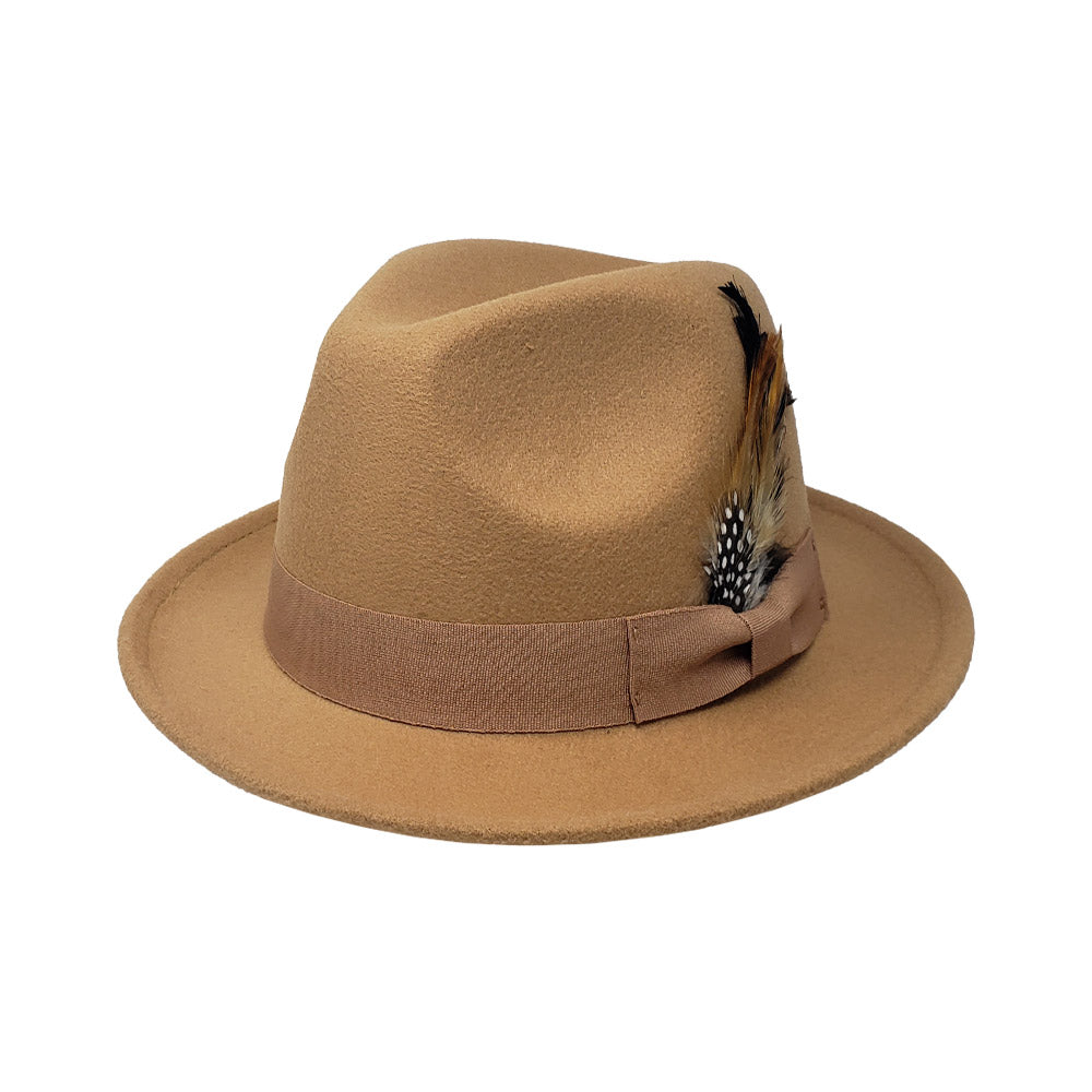 Feather Bow Pointed Fedora Hat – Madeline Love display picture 2