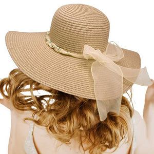 Tan Rhinestone Pearl Twisted Bow Band Pointed Straw Sun Hat, Step into the sun with style and elegance with our straw sun hat. Adorned with beautiful rhinestones and pearls, this hat is perfect for any outdoor occasion. Stay cool and protected while looking chic and sophisticated. Make a statement with this!