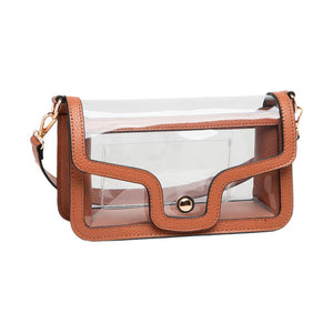 Tan Solid Faux Leather Transparent Rectangle Shoulder Bag, is sophisticated and stylish. Crafted with durable, high-quality faux leather, it features a transparent rectangular shape for a chic look. Carry it to your next dinner date or social event to add a touch of elegance. Perfect Gift for fashion enthusiasts.