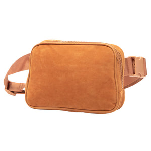 Tan Solid Sling Bag Fanny Pack Velvet Belt Bag, is the perfect accessory for any occasion. Featuring a high-quality velvet material construction, this bag is lightweight and durable, making it a great choice for everyday wear. Ideal gift for young adults, traveler friends, family members, co-workers, or yourself.