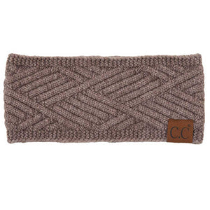 Taupe C.C Diagonal Stripes Criss Cross Pattern Earmuff Headband, Stay warm and stylish with this. Crafted from a soft, cozy material, this headband features an all-over criss-cross pattern for a classic, fashionable look. It also features an adjustable band to fit comfortably and securely on your head.