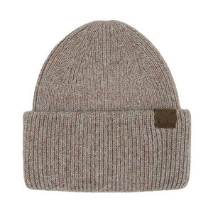 Taupe C.C Double Cuff Beanie Hat, Stay comfortable and stylish in any climate. This classic beanie hat is made with acrylic yarn for premium softness and warmth. The double cuff design ensures a secure, adjustable fit that keeps your head and ears warm while remaining stylish. Perfect for outdoor activities. Color: Black, Iv…