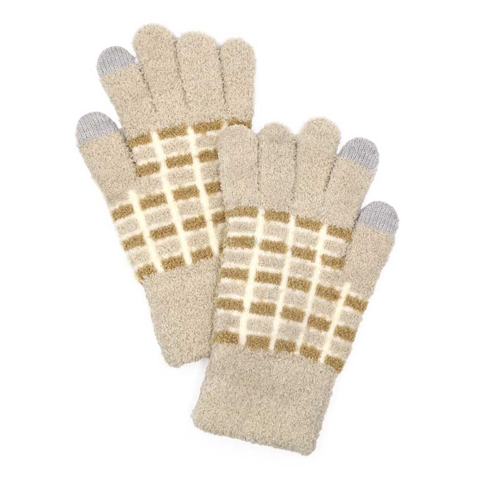 Taupe-Cozy Colorblocked Smart Touch Gloves, Made with soft and durable materials, these gloves also have smart touch technology that allows you to use your touchscreen devices without having to take them off. Perfect for cold weather and busy lifestyles. Ideal for gifting, sharing, or stocking up. 