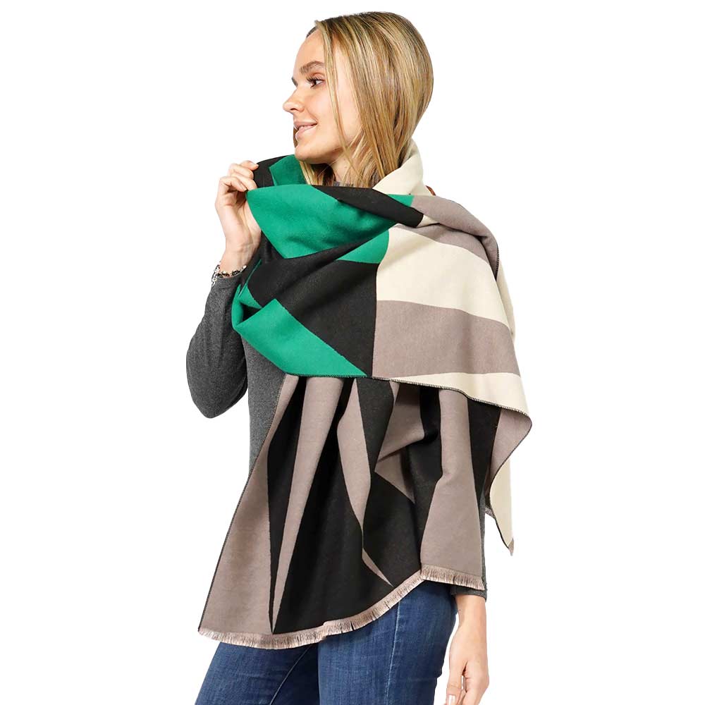 Taupe Geometric Patterned Pashmina Scarf, is delicate, warm, on-trend & fabulous, and a luxe addition to any cold-weather ensemble. This geometric-patterned scarf combines great fall style with comfort and warmth. Perfect gift for birthdays, holidays, or any occasion.