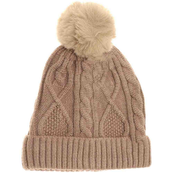 Taupe Kids Matching Fur Pom accessories provide a stylish and practical solution to chilly weather. Made from soft, high-quality materials, these fur poms add warmth and a playful finishing touch to children's outfits. Perfect for coordinating looks among siblings, they offer both comfort and a cohesive style statement for your little ones. 