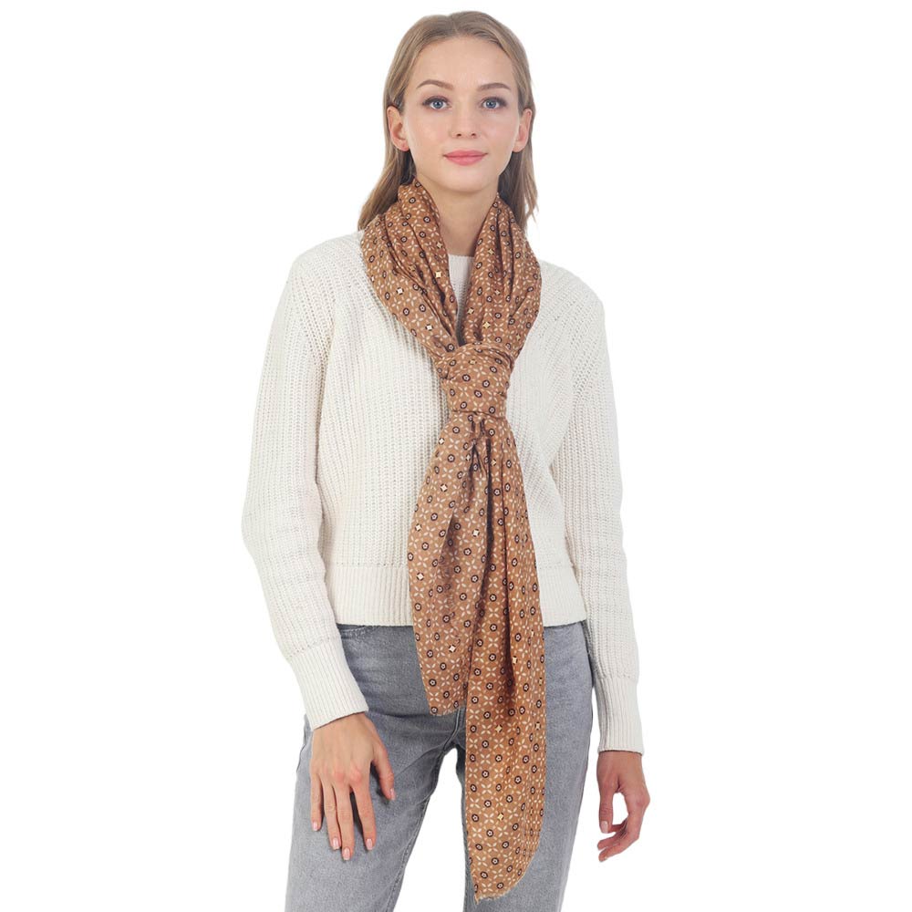 Taupe Patterned Oblong Scarf, is delicate, warm, on-trend & fabulous, and a luxe addition to any cold-weather ensemble. Great for daily wear in the cold winter to protect you against the chill, the classic style scarf & amps up the glamour with a plush material. Perfect gift for birthdays, holidays, or any occasion.
