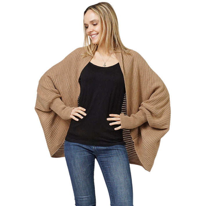 Taupe Soft Knit Shrug Cardigan, delicate, warm, on-trend & fabulous, a luxe addition to any cold-weather ensemble. This versatile cardigan is crafted with comfort and style in mind, making it the perfect layering piece for any outfit. Perfect Gift for wife, mom, on their birthday, holiday, etc.