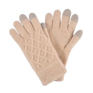 Taupe Soft Knit Touch Smart Gloves, give your look so much eye-catchy with knit gloves, a cozy feel. It's very attractive, and cute looking that will save you from cold and chill on cold days and the winter season. A pair of these gloves are awesome winter gift for your family, friends, anyone you love, and even yourself.