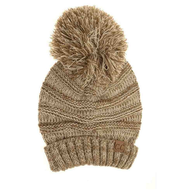 Taupe Tri-Color Slouchy Pom CC Beanie expertly blends functionality with fashion. Crafted from a soft, durable fabric, its tri-color pattern offers a sophisticated, versatile aesthetic. The slouchy fit ensures comfortable wear, while the pom adds a stylish accent. Ideal for cold weather, this beanie provides dependable warmth without sacrificing modern appeal, making it an essential accessory for refined winter dressing. 
