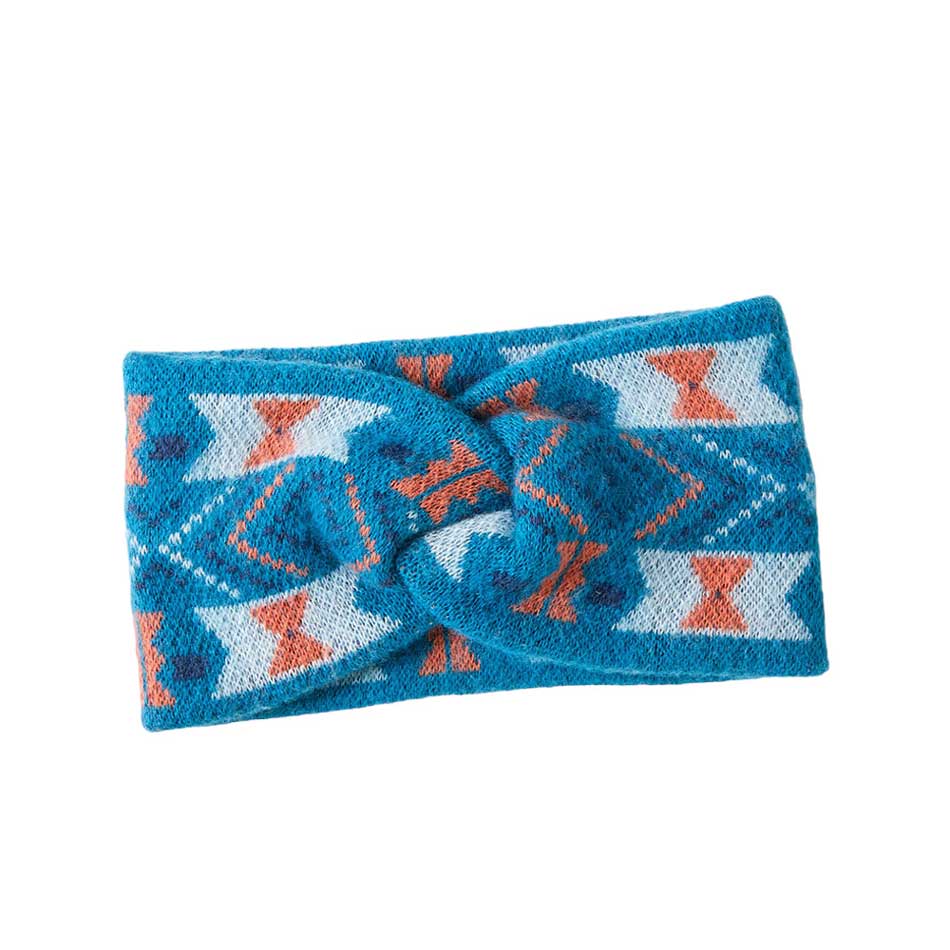 Teal Aztec Patterned Knit Earmuff Headband, will shield your ears from cold winter weather ensuring all-day comfort. An awesome winter gift accessory and the perfect gift item for Birthdays, Christmas, Stocking stuffers, Secret Santa, holidays, anniversaries, Valentine's Day, etc. Stay warm & trendy!