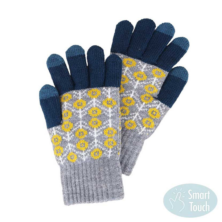 Teal Aztec Patterned Knit Touch Smart Gloves, give your look so much eye-catching with Aztec touch smart gloves, a cozy feel. It's very fashionable and attractive. A pair of these gloves are awesome winter gift for your family, friends, anyone you love, and even yourself. Complete your outfit in a trendy style!