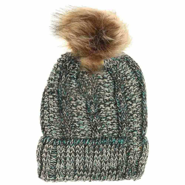 Teal Fuzzy Lined Multi Tone Fur Pom CC Beanie delivers expert-level warmth and style with its plush, fuzzy interior that insulates effectively against cold conditions. Crafted with a multi-tone fur pom, it adds a sophisticated accent to any winter outfit. This beanie balances functionality and refined design, making it an essential accessory for those seeking dependable comfort without compromising on fashionable appeal.
