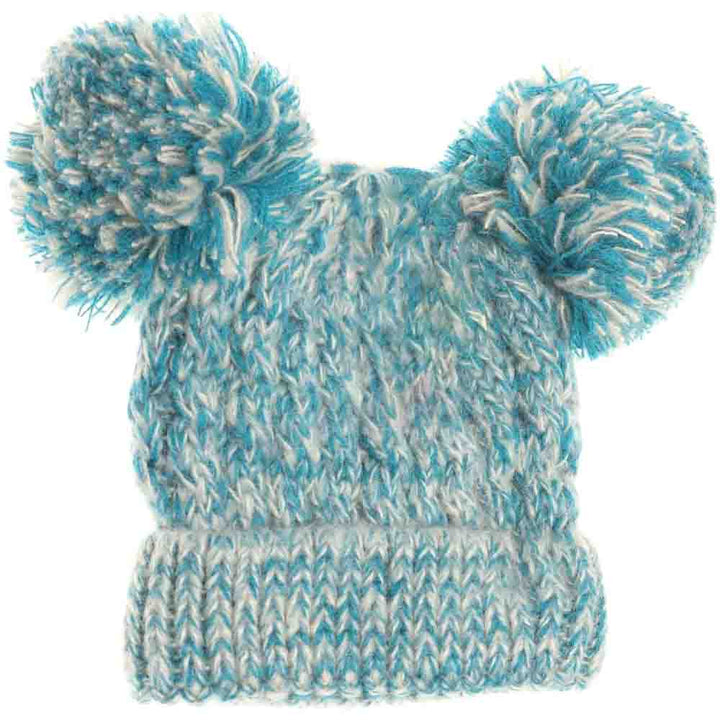 Teal Kids Multi Tone Double Pom CC Beanies deliver exceptional warmth with their double-layer construction, ideal for chilly weather. Featuring vibrant multi-tone colors and playful double pom-poms, these beanies add a fun and stylish accent to any child's outfit. Made from soft, breathable fabric, they provide lasting comfort and protect young wearers from the cold, making them a practical and fashionable choice for winter wear. 