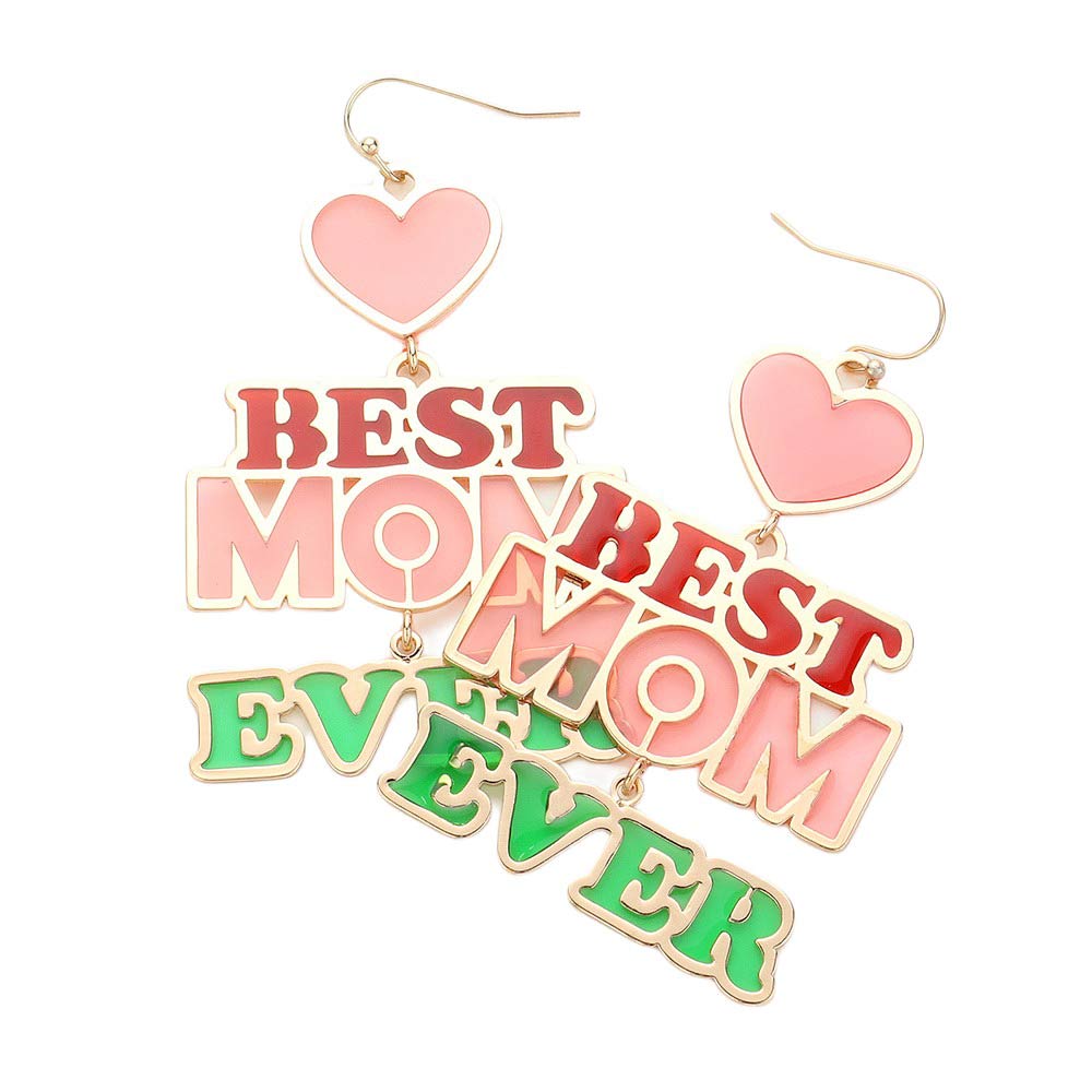 Translucent BEST MOM EVER Message Dangle Earrings make the perfect gift for your mom. With a subtle and elegant design, these earrings feature a translucent with a heartfelt message, making them a meaningful addition to any jewelry collection. Show your love and appreciation with these beautiful earrings.