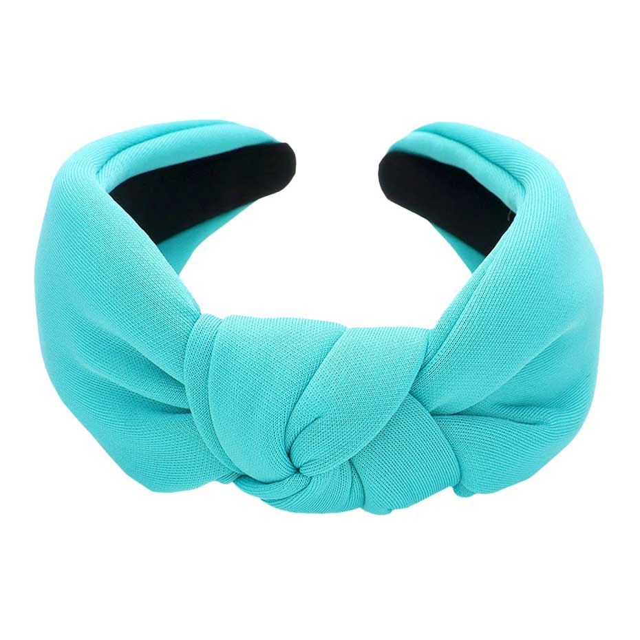 Turquoise Solid Knot Burnout Headband, create a natural & beautiful look while perfectly matching your color with the easy-to-use solid knot headband. Push your hair back and spice up any plain outfit with this knot headband! 