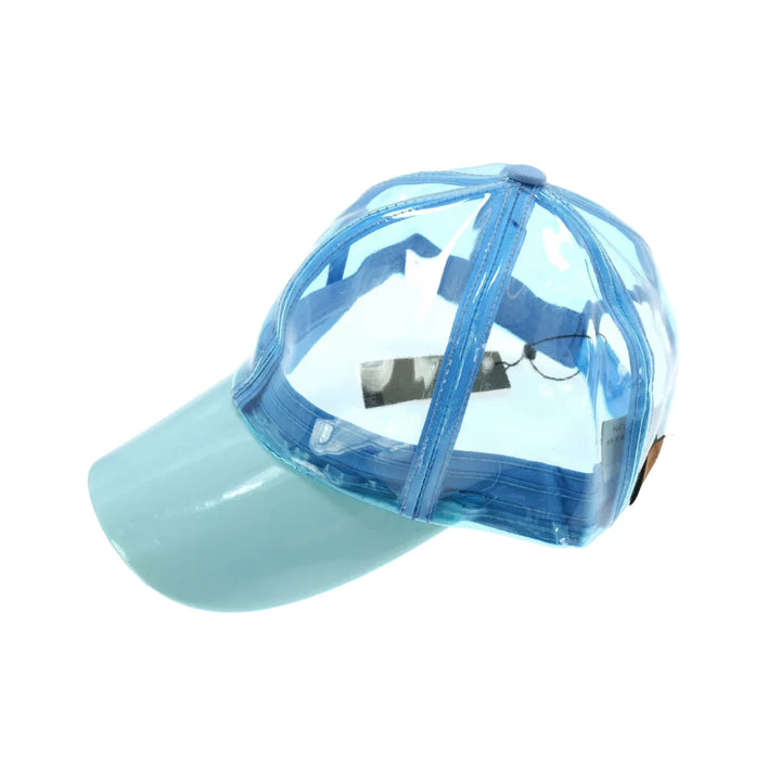 Turquoise PVC CC Baseball Rain Cap is expertly crafted from high-quality waterproof PVC, ensuring superior protection against rain and moisture. Its classic baseball cap design provides a comfortable, secure fit, making it ideal for outdoor activities in wet conditions. Durable and practical, this rain cap combines functionality with a timeless style, keeping you dry without sacrificing comfort.