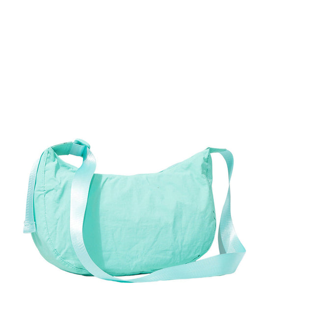 Solid Nylon Sling Bag Crossbody Bag - Turquoise - Crossbody Bags