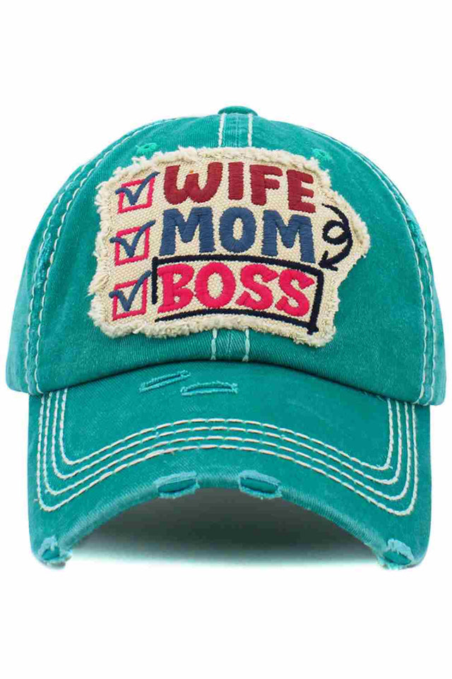 The WIFE MOM BOSS Vintage Baseball Cap features a fun, empowering slogan with a perfectly worn-in vintage wash for a stylish, confident look. Comfortable and easy to wear, it’s ideal for busy days, casual outings, and showing off your everyday superwoman vibes.