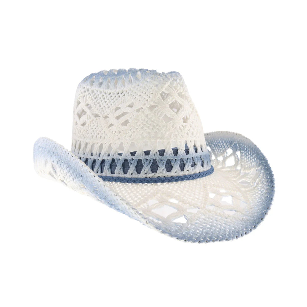 C.c Ombre Open Weave Cowboy Hat – Madeline Love display picture 1