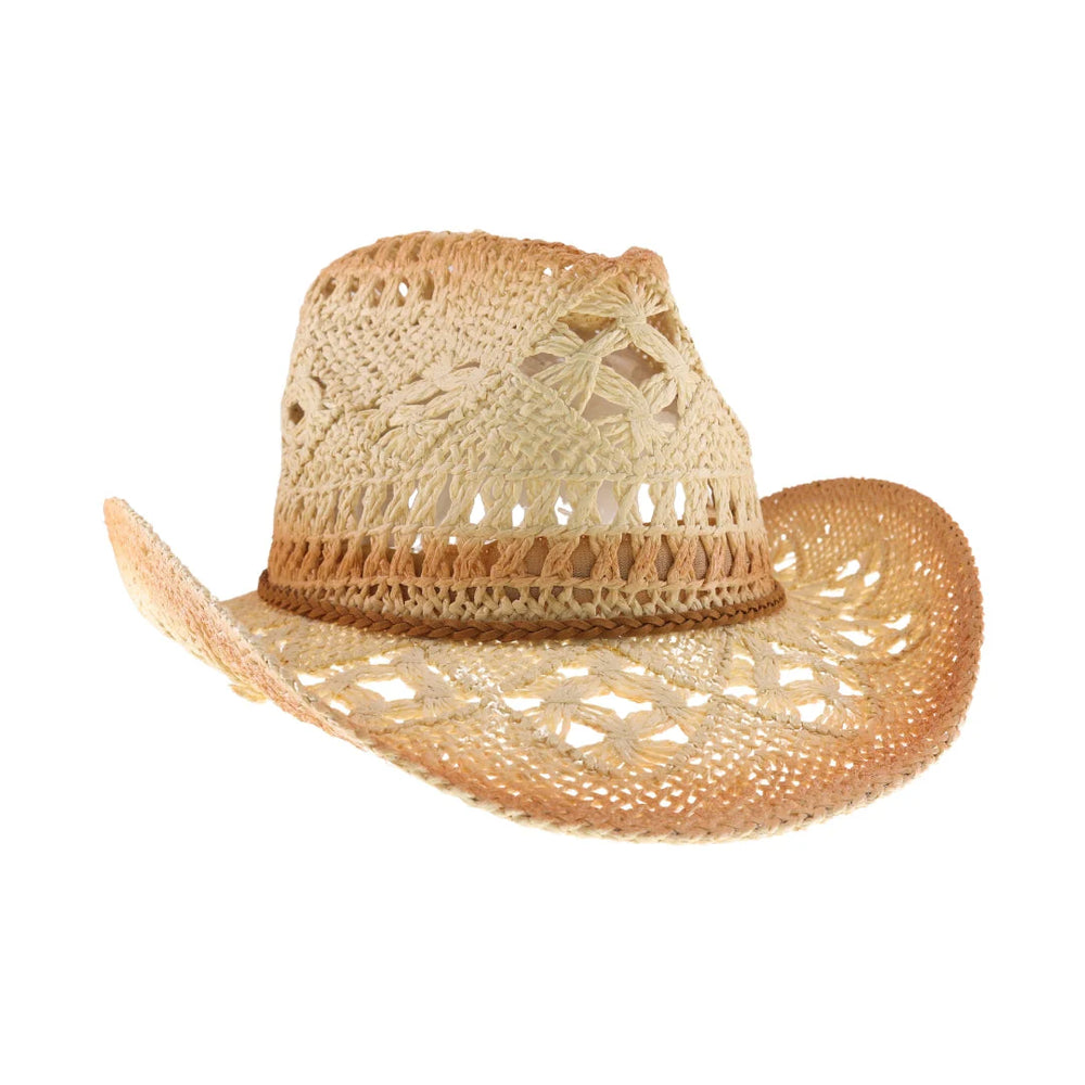 C.c Ombre Open Weave Cowboy Hat – Madeline Love display picture 1