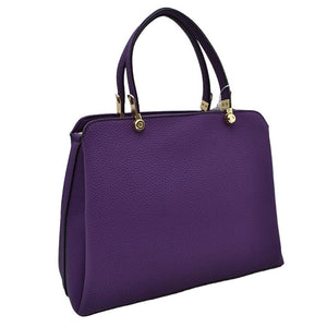 Velvet Textured Faux Leather Top Handle Tote Bag, is designed with state-of-the-art faux leather. It features a textured design and a comfortable top handle for easy carrying. Its spacious interior allows you to carry your everyday necessities in style. Perfect for any occasion or everyday use making it a great gift choice.