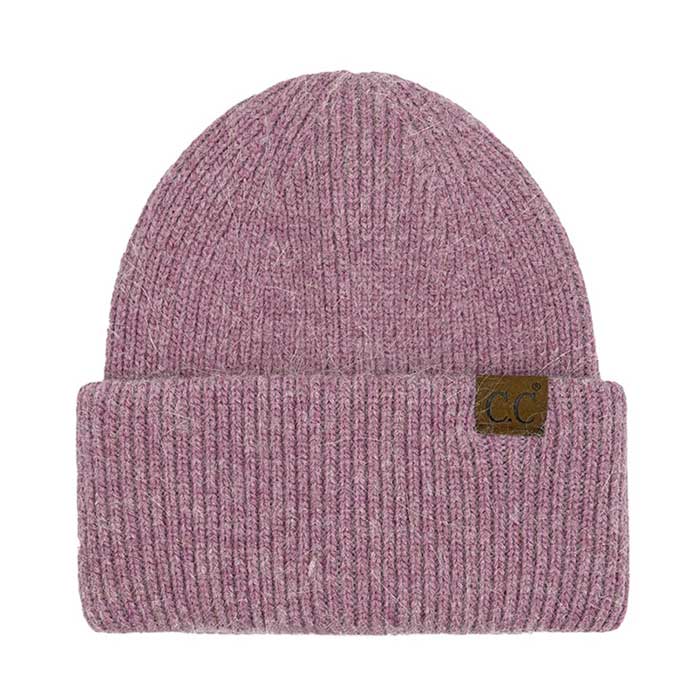 Violet C.C Double Cuff Beanie Hat, Stay comfortable and stylish in any climate. This classic beanie hat is made with acrylic yarn for premium softness and warmth. The double cuff design ensures a secure, adjustable fit that keeps your head and ears warm while remaining stylish. Perfect for outdoor activities. Color: Black, Iv…