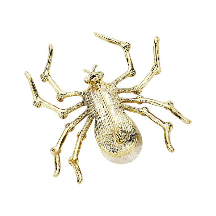 Vitrail-Crystal Spider Pin Brooch is crafted with sparkling crystals, adding a touch of sophistication to any outfit. The intricate design and attention to detail make it a must-have for any accessory collection. Elevate your style with this stunning brooch.