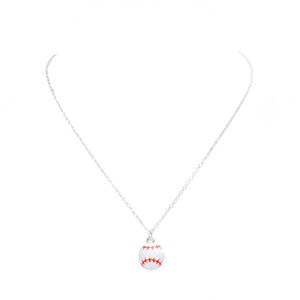 White 3D Baseball Pendant Necklace, these lovely sports-themed earrings are the ultimate way to elevate your style while adding a touch of sophistication to your look. Suitable for a sports day, everyday life, parties, and celebrations days and can be gifted to those who love sports or baseball. Stay sporty & beautiful!