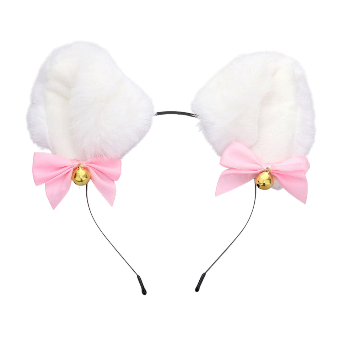 White Attractive Faux Fur Animal Ear Headband, push back your hair with this pretty headband, and add a pop of color to any plain outfit! This expounds your Halloween party and attracts everyone's attention. This is the perfect gift for Halloween, especially for your friends, family, and the people you love and care about.