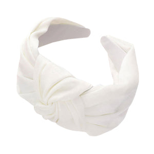 White Beautiful Solid Knot Burnout Headband, be the ultimate trendsetter & be prepared to receive compliments wearing this solid knot headband with all your stylish outfits! Perfect for everyday wear, outdoor festivals, and many more. Awesome gift idea for your loved one or yourself.