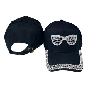 White Bling Sunglasses Accented Studded Baseball Cap, this stylish baseball cap is the perfect accessory for any casual outing. It looks so pretty, bright, and elegant in any season. The cap is adjustable, ensuring maximum comfort. Show your style with this perfect accessory. This cap is a fantastic gift for your loved one.