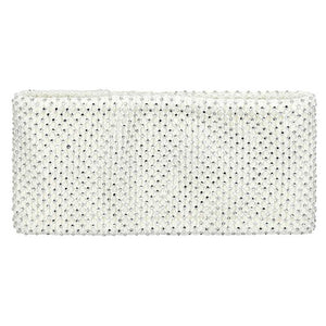 White C.C Rhinestone Headwrap, Look no further than this for a sophisticated, glitzy style. Featuring a sparkling sequin design and stretchy material, it is comfortable and fashion-forward. Perfect for wearing on any occasion, will make you different from the crowd. Perfect winter gift idea for fashion-loving ones.