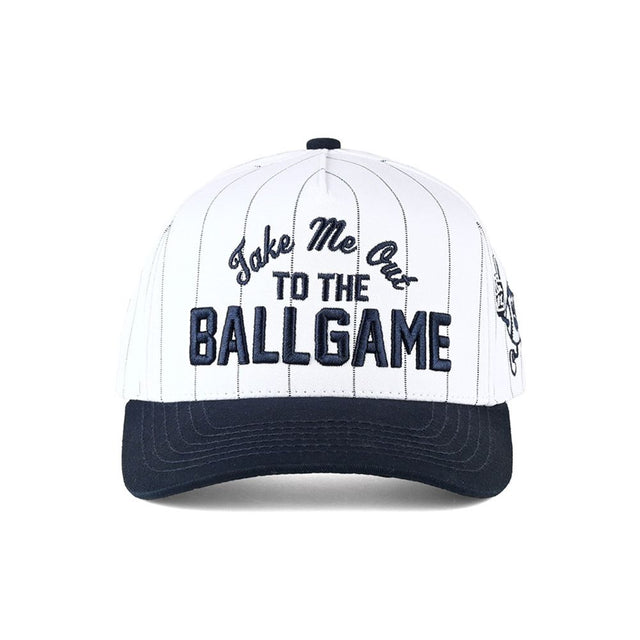 White Step up your game-day style with the C.C TAKE ME OUT TO THE BALL GAME two-tone trucker hat, featuring a bold letter stripe pattern that brings sporty attitude to any outfit. Designed with a classic baseball cap silhouette and breathable mesh back, this hat delivers all-day comfort while keeping your look effortlessly cool on and off the field