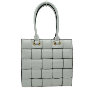 White Faux Leather Top Handle Cassette Tote Bag, is the perfect accessory for any occasion. Crafted with durable faux leather material, it is strong and reliable. It features a top handle for easy carrying and a cassette shape to aid in keeping the bag lightweight and stylish. Perfect for everyday use or as a lovely gift.