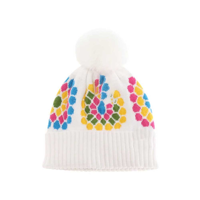 Ivory Flower Pattern Pom C.C Beanie combines cozy warmth with a stylish floral design, perfect for expert knitwear enthusiasts. Crafted for a snug, comfortable fit, its soft fabric ensures lasting comfort during cold days. The playful pom adds a touch of charm, making it an ideal accessory to elevate your seasonal wardrobe with both function and flair. 