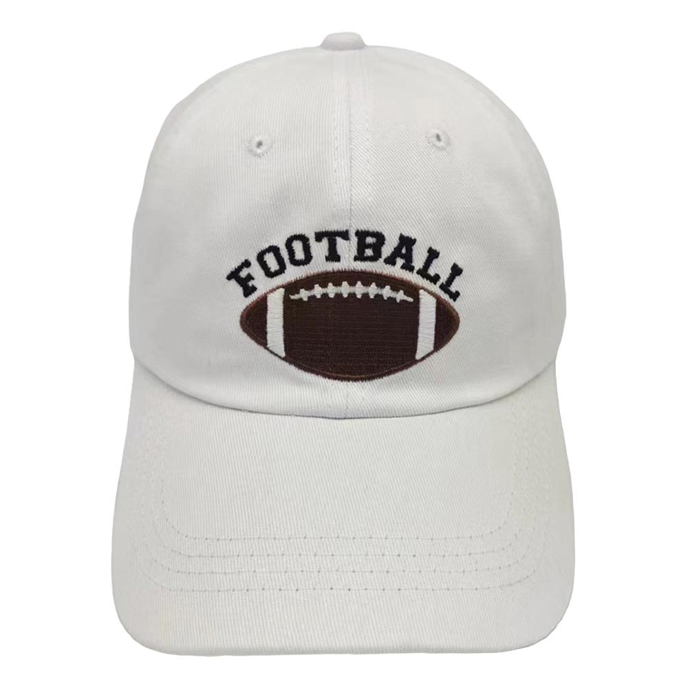White Football Message Baseball Cap, is stylish and practical. Featuring a unique design with a bold "FOOTBALL" printed message, this cap is perfect for any look. This classic football message cap is perfect for everyday outings. It's an excellent gift for your friends, family, or loved ones.