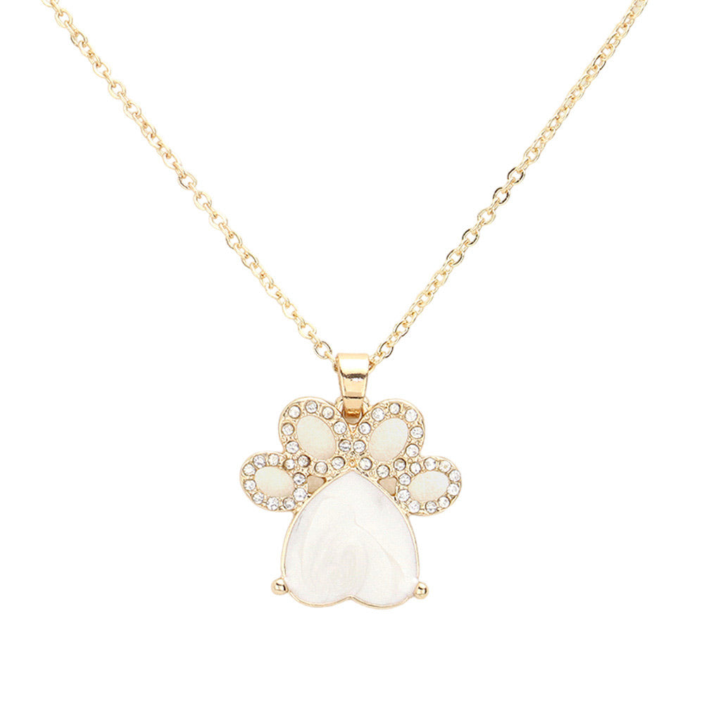 White, Show your love for animals with this stylish Glittered Heart Pointed Paw Pendant Necklace. Crafted from quality materials, the pendant features a glittered heart and pointed paw, for an eye-catching look. Wear it solo or as part of a layered look for a stunning statement. Ideal gift item for the animal lovers.