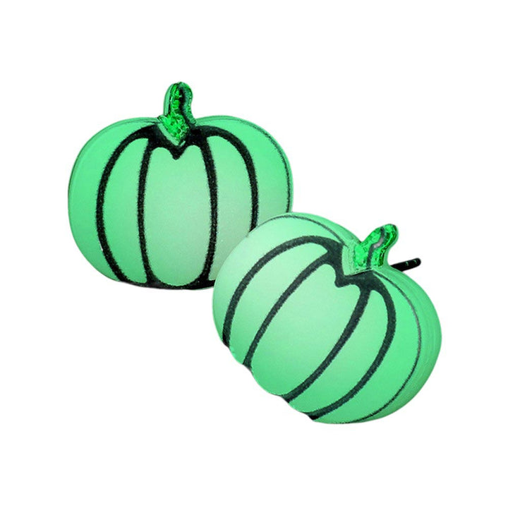 White-Glow in The Dark Pumpkin Stud Earrings. These festive earrings are perfect for Halloween and Thanksgiving, adding a spooky and fun touch to any outfit. The glow-in-the-dark feature will make you stand out at any event. Perfect for daily wear. Show off your Thanksgiving spirit with this charming set! 